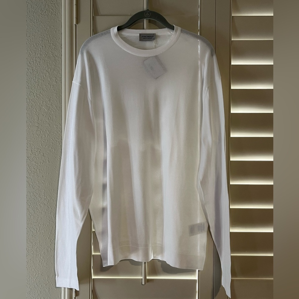 NWT - JOHN SMEDLEY Weatherby White LS